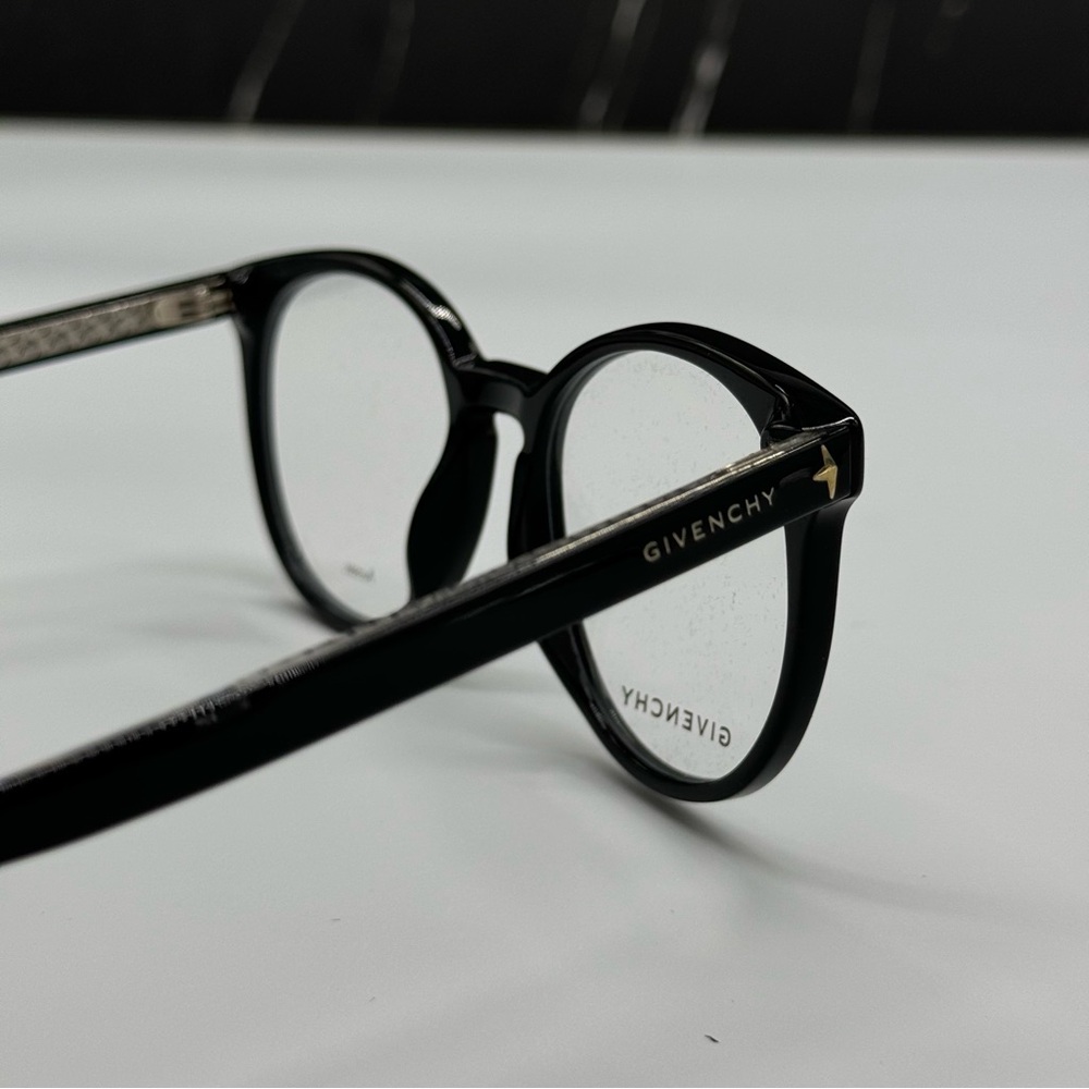NEW GIVENCHY EYEGLASSES, GIVENCHY BLACK ROUND WOMEN EYEGLASSES GIVENCHY - Picture 6 of 8
